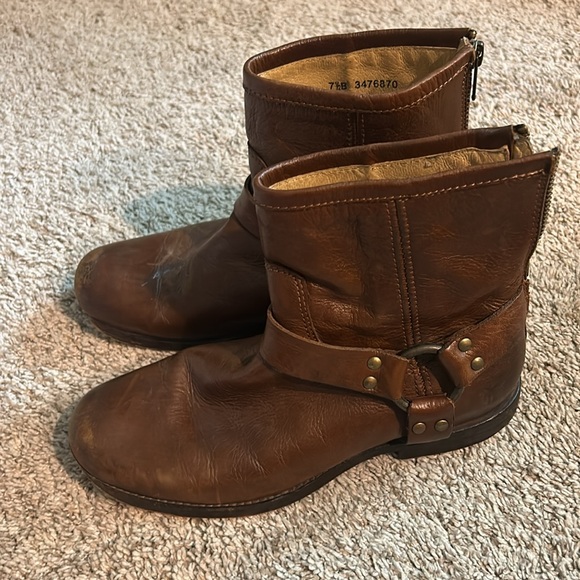 Frye Brown Leather Ankle Boots - Picture 4 of 7